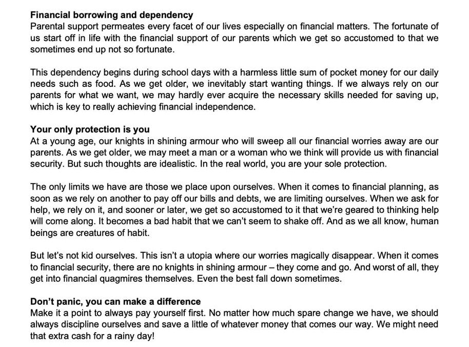 Money Matter$ – 9 July – Where is my knight and shining armour