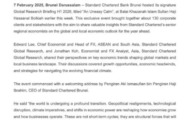 SCB 7 Feb 2026 – Standard Chartered Brunei hosts Global Research Briefing H1 2026 with theme An Uneasy Calm